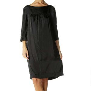 Martin + Osa Black Round Neck Shift Dress